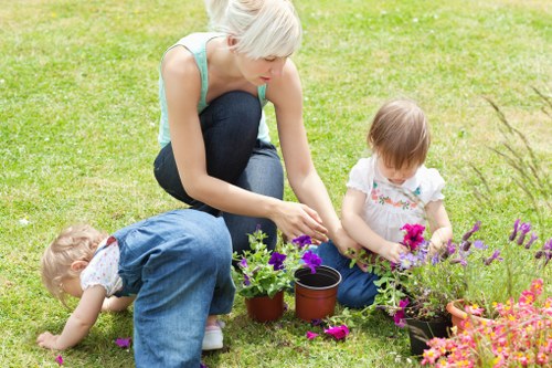 Professional gardener working on landscape design in Dulwich